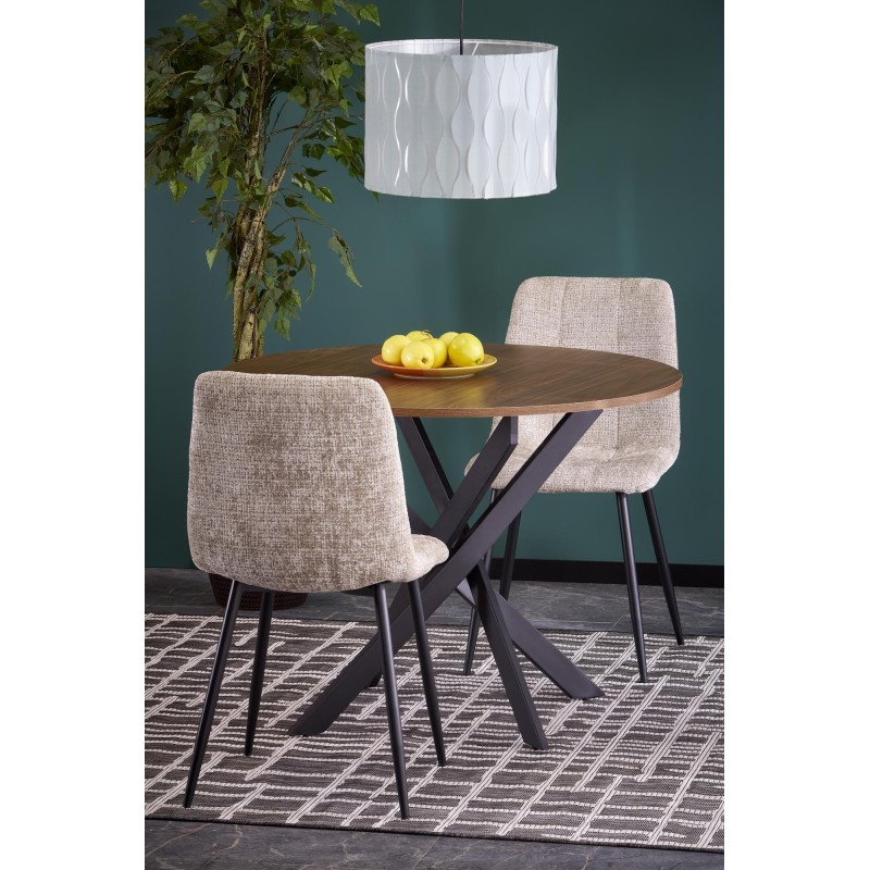 'EDGAR Table, Walnut Top, Black Legs' 'EDGAR Table, Walnut Top, Black Legs'