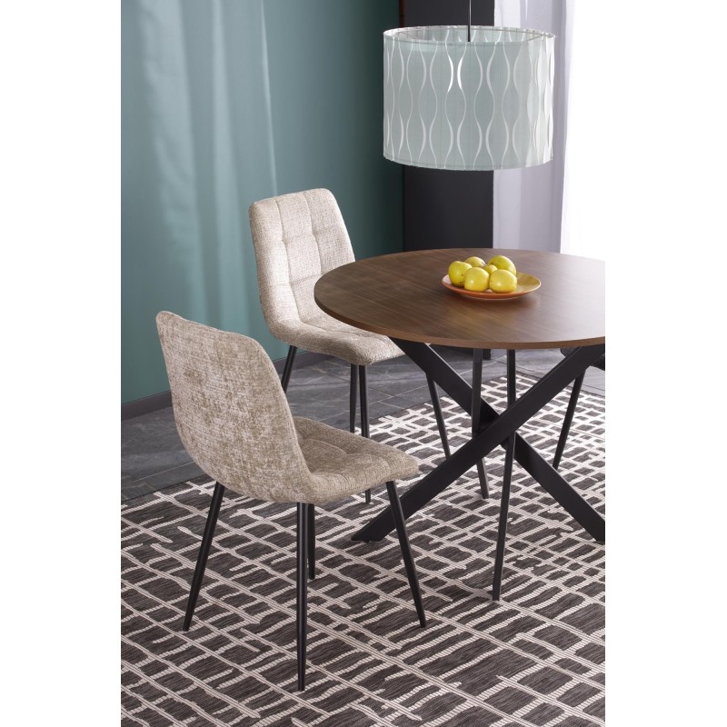 'EDGAR Table, Walnut Top, Black Legs' 'EDGAR Table, Walnut Top, Black Legs'