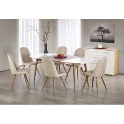 'EDWARD Extendable Table Honey Oak / White Legs: Honey Oak'