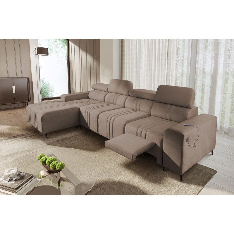 Verona XII Mix Ecksofa mit Schlaffunktion Samt, Vena 14 - Eleganz und Komfort in einem Möbelstück