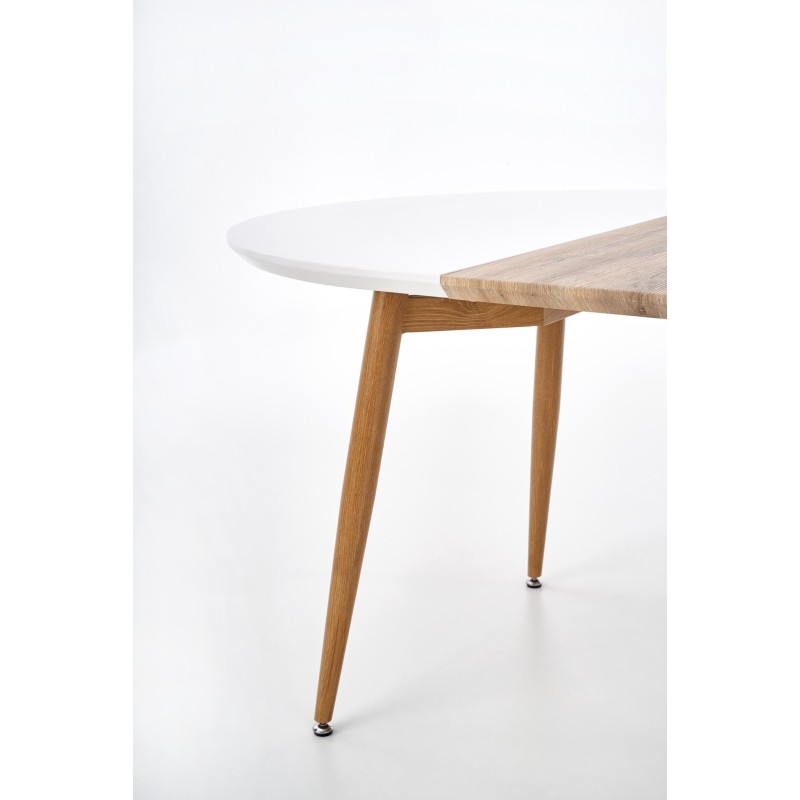'EDWARD Extendable Table Honey Oak / White Legs: Honey Oak' 'EDWARD Extendable Table Honey Oak / White Legs: Honey Oak'