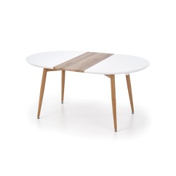 'EDWARD Extendable Table Honey Oak / White Legs: Honey Oak' 'EDWARD Extendable Table Honey Oak / White Legs: Honey Oak'