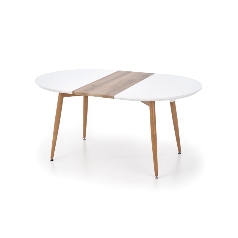 'EDWARD Extendable Table Honey Oak / White Legs: Honey Oak' 'EDWARD Extendable Table Honey Oak / White Legs: Honey Oak'