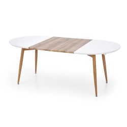 'EDWARD Extendable Table Honey Oak / White Legs: Honey Oak' 'EDWARD Extendable Table Honey Oak / White Legs: Honey Oak'