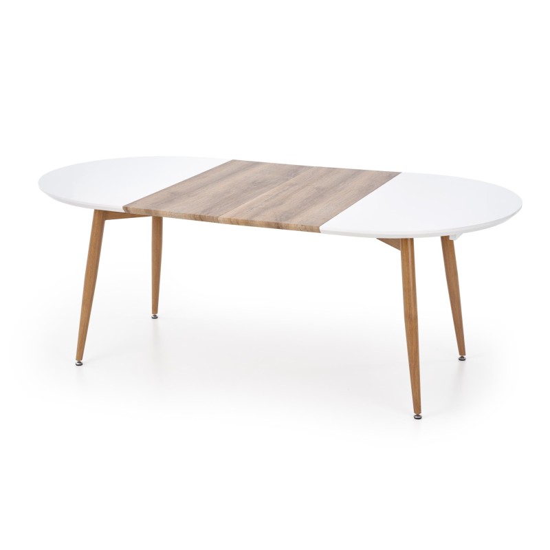 'EDWARD Extendable Table Honey Oak / White Legs: Honey Oak' 'EDWARD Extendable Table Honey Oak / White Legs: Honey Oak'