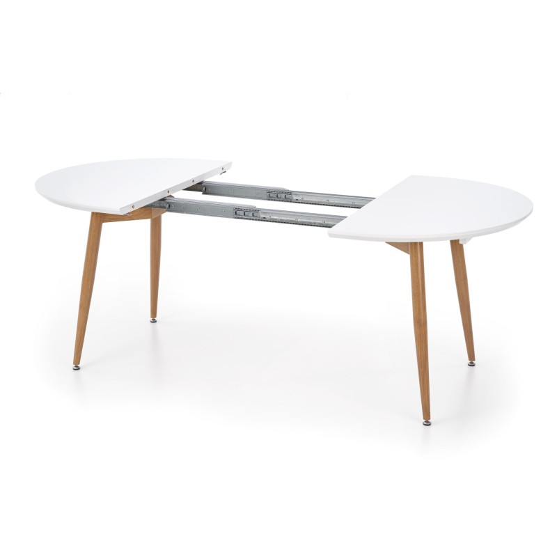 'EDWARD Extendable Table Honey Oak / White Legs: Honey Oak' 'EDWARD Extendable Table Honey Oak / White Legs: Honey Oak'