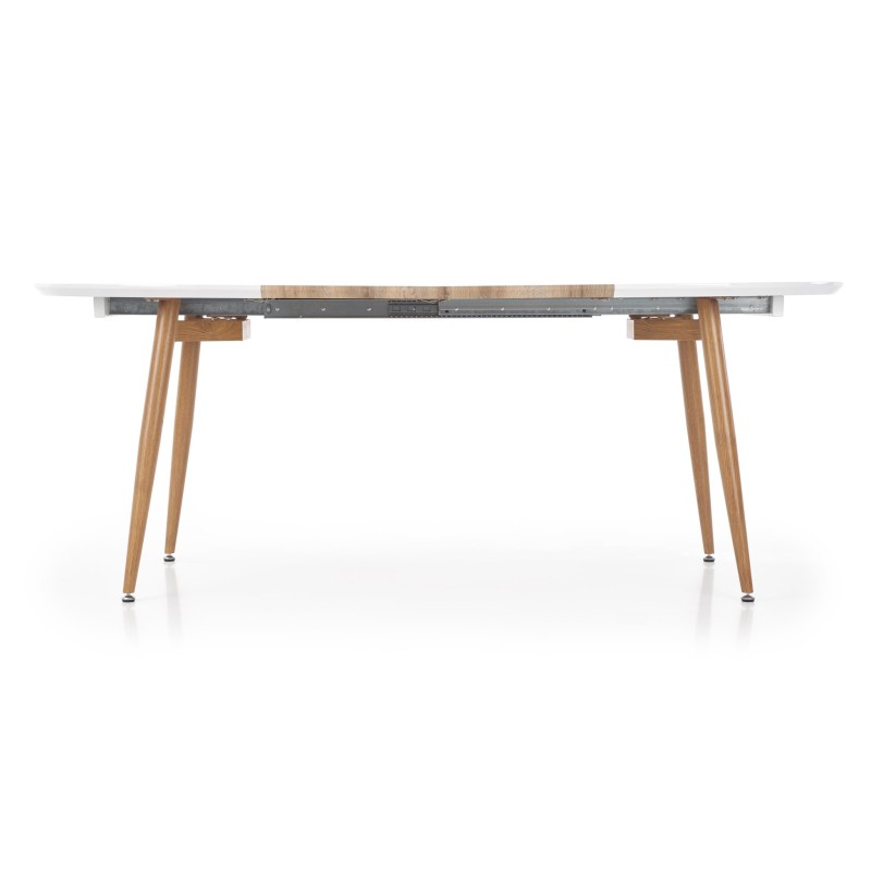 'EDWARD Extendable Table Honey Oak / White Legs: Honey Oak' 'EDWARD Extendable Table Honey Oak / White Legs: Honey Oak'