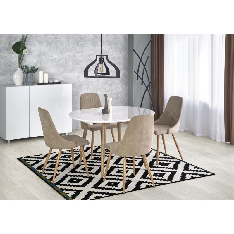 'EDWARD Extendable Table White / San Remo Oak' 'EDWARD Extendable Table White / San Remo Oak'