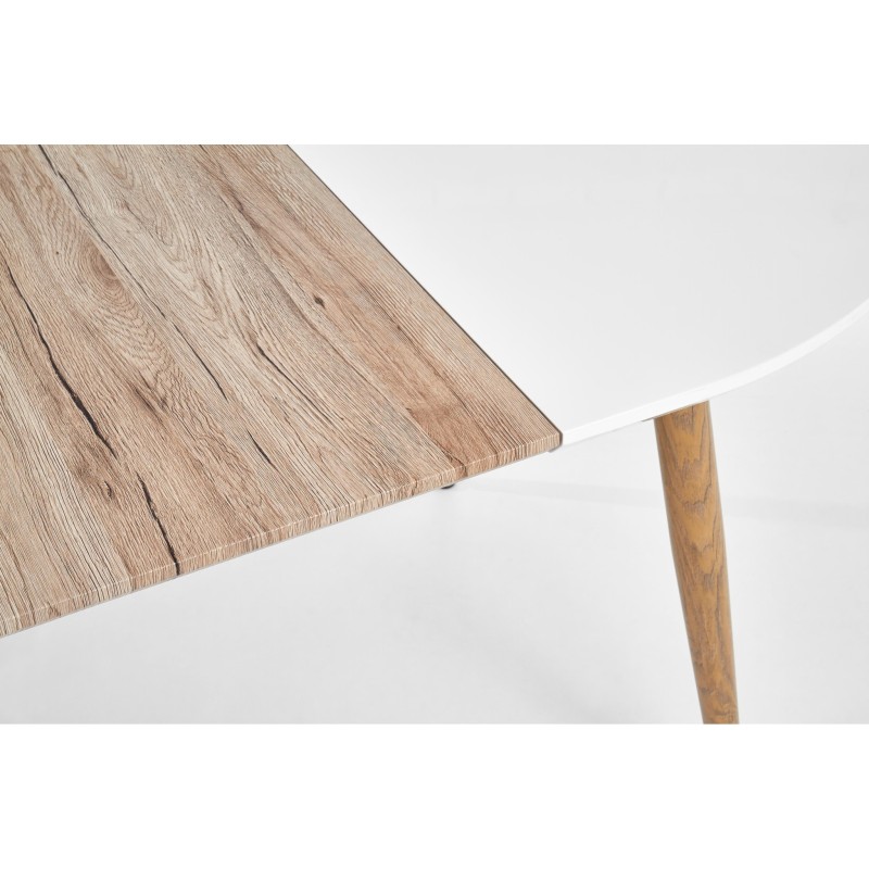 'EDWARD Extendable Table White / San Remo Oak' 'EDWARD Extendable Table White / San Remo Oak'