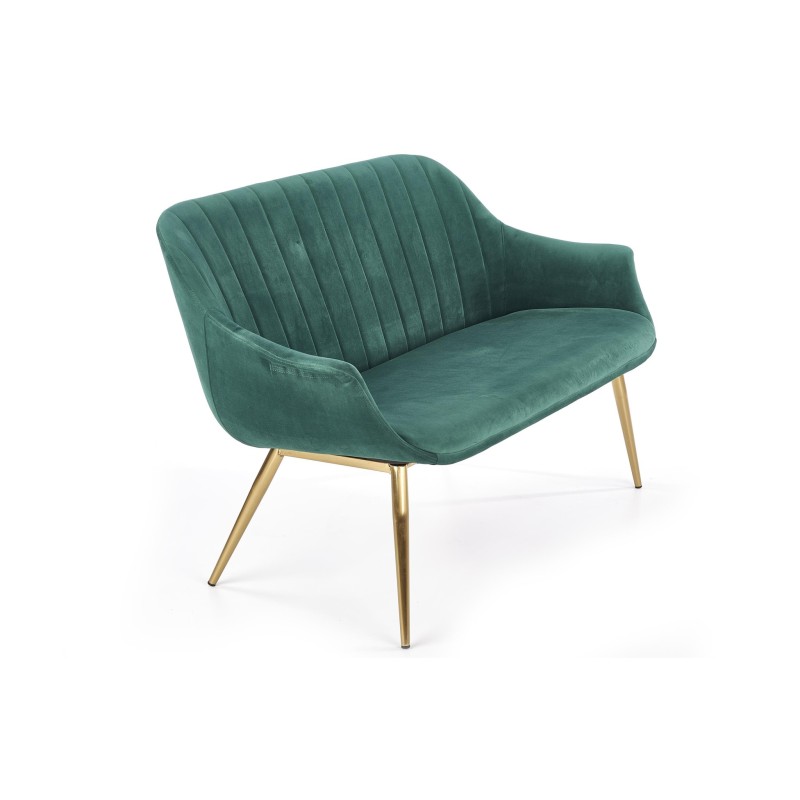 'ELEGANCE 2 XL Upholstered Sofa - Dark Green, Legs - Gold' 'ELEGANCE 2 XL Upholstered Sofa - Dark Green, Legs - Gold'