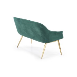 'ELEGANCE 2 XL Upholstered Sofa - Dark Green, Legs - Gold' 'ELEGANCE 2 XL Upholstered Sofa - Dark Green, Legs - Gold'