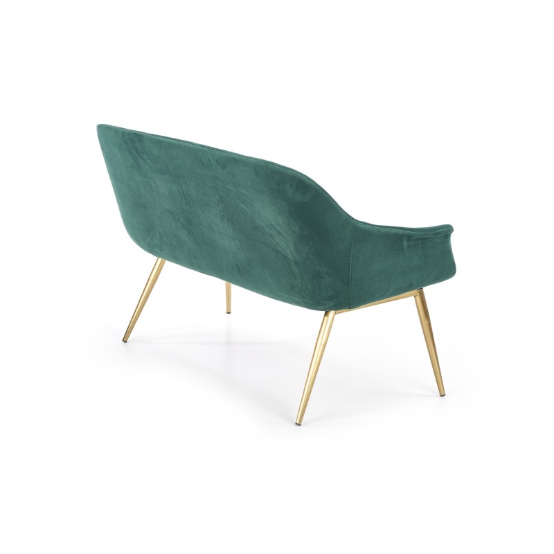'ELEGANCE 2 XL Upholstered Sofa - Dark Green, Legs - Gold' 'ELEGANCE 2 XL Upholstered Sofa - Dark Green, Legs - Gold'