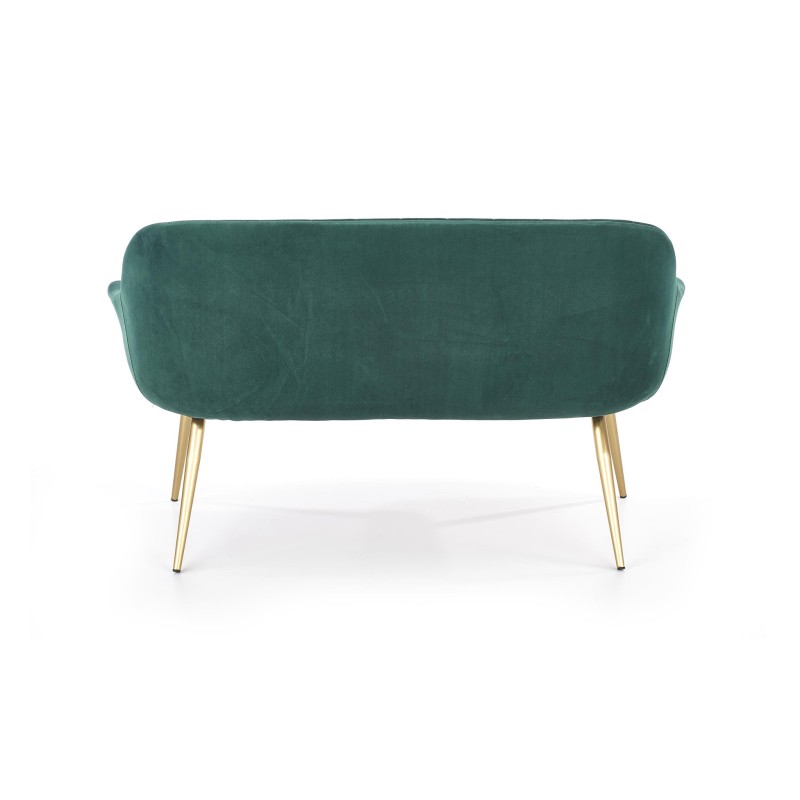 'ELEGANCE 2 XL Upholstered Sofa - Dark Green, Legs - Gold' 'ELEGANCE 2 XL Upholstered Sofa - Dark Green, Legs - Gold'