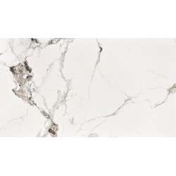 'EMILIO 120 Table Top - White Marble, Legs - Black' 'EMILIO 120 Table Top - White Marble, Legs - Black'