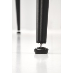 'EMILIO 120 Table Top - White Marble, Legs - Black' 'EMILIO 120 Table Top - White Marble, Legs - Black'