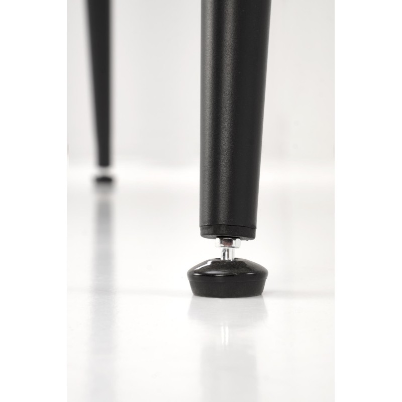 'EMILIO 120 Table Top - White Marble, Legs - Black' 'EMILIO 120 Table Top - White Marble, Legs - Black'