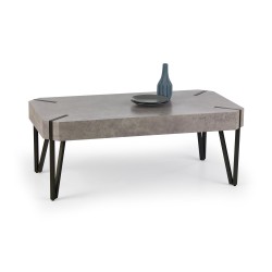 'EMILY Concrete / Black Coffee Table'