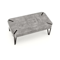'EMILY Concrete / Black Coffee Table' 'EMILY Concrete / Black Coffee Table'
