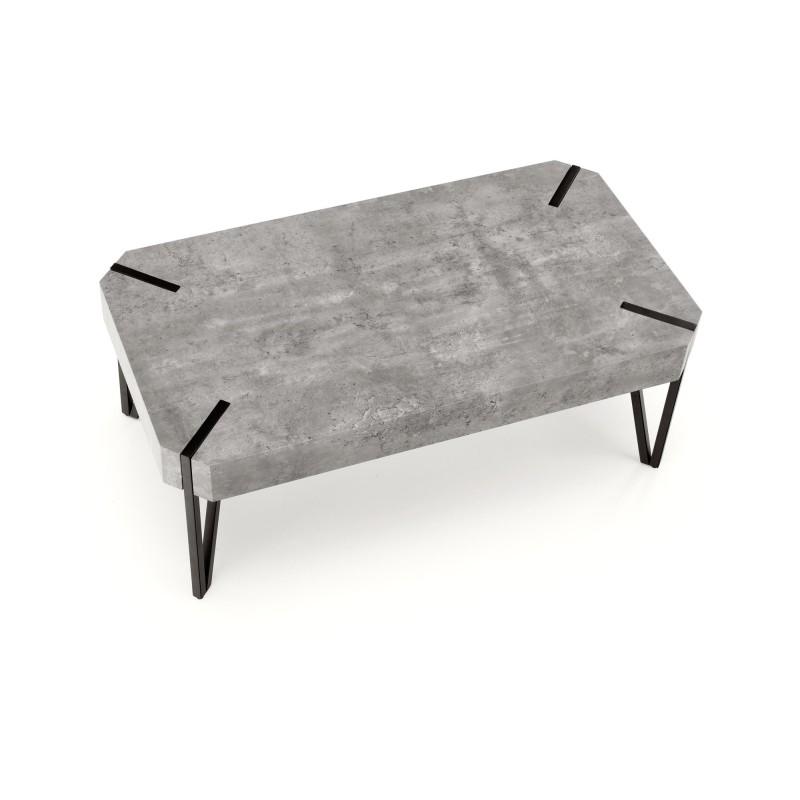 'EMILY Concrete / Black Coffee Table' 'EMILY Concrete / Black Coffee Table'