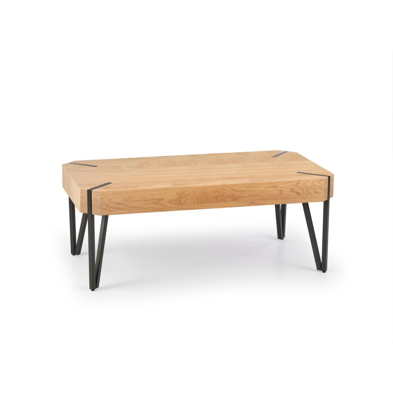 'EMILY Golden Oak / Black Coffee Table' 'EMILY Golden Oak / Black Coffee Table'