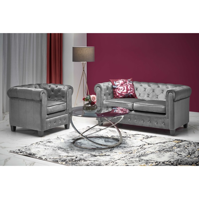 'ERIKSEN Relaxation Chair in Ash Grey / Black' 'ERIKSEN Relaxation Chair in Ash Grey / Black'