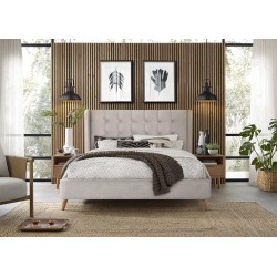'ESTELLA 160 cm Beige Bed' 'ESTELLA 160 cm Beige Bed'