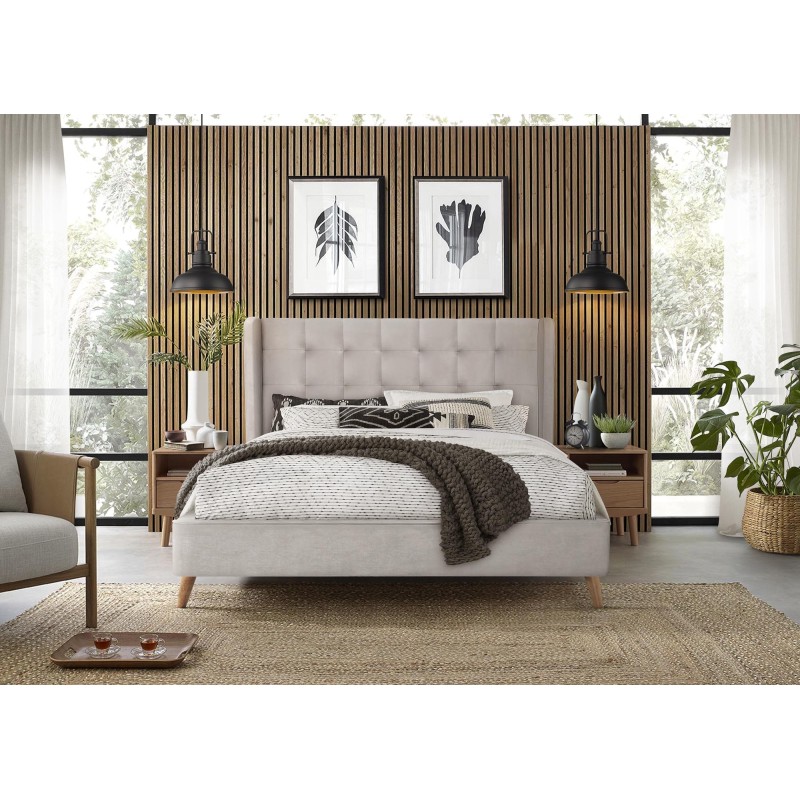 'ESTELLA 160 cm Beige Bed' 'ESTELLA 160 cm Beige Bed'