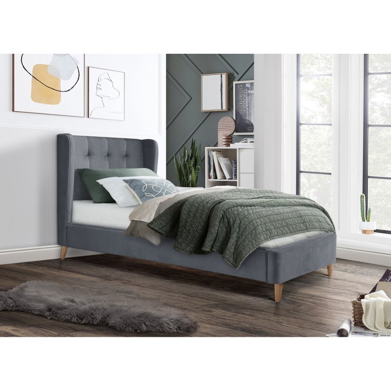 'ESTELLA 90 cm Ash Grey Bed' 'ESTELLA 90 cm Ash Grey Bed'