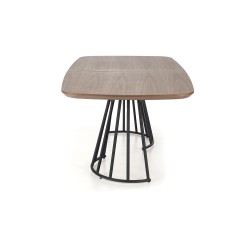 'EVERTON Extendable Table, Walnut / Black' 'EVERTON Extendable Table, Walnut / Black'