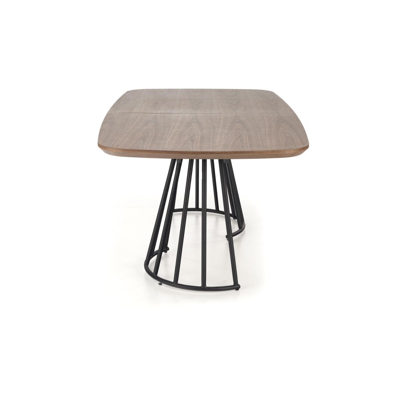 'EVERTON Extendable Table, Walnut / Black' 'EVERTON Extendable Table, Walnut / Black'