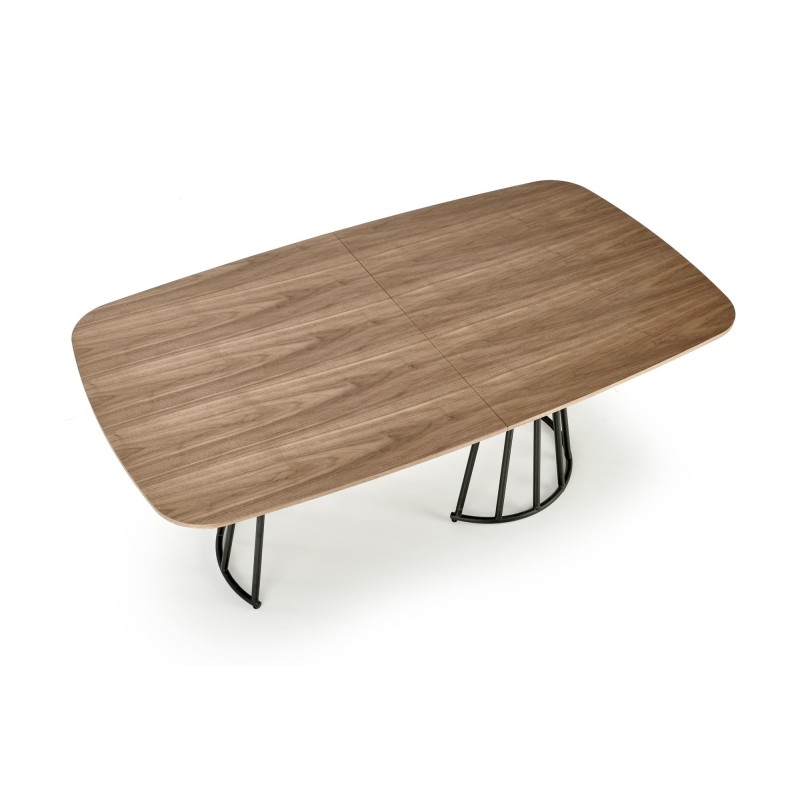 'EVERTON Extendable Table, Walnut / Black' 'EVERTON Extendable Table, Walnut / Black'