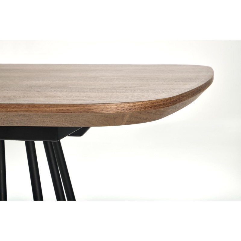 'EVERTON Extendable Table, Walnut / Black' 'EVERTON Extendable Table, Walnut / Black'