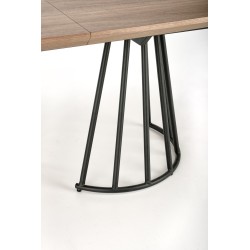 'EVERTON Extendable Table, Walnut / Black' 'EVERTON Extendable Table, Walnut / Black'