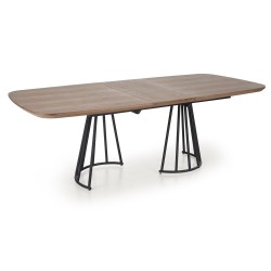 'EVERTON Extendable Table, Walnut / Black' 'EVERTON Extendable Table, Walnut / Black'