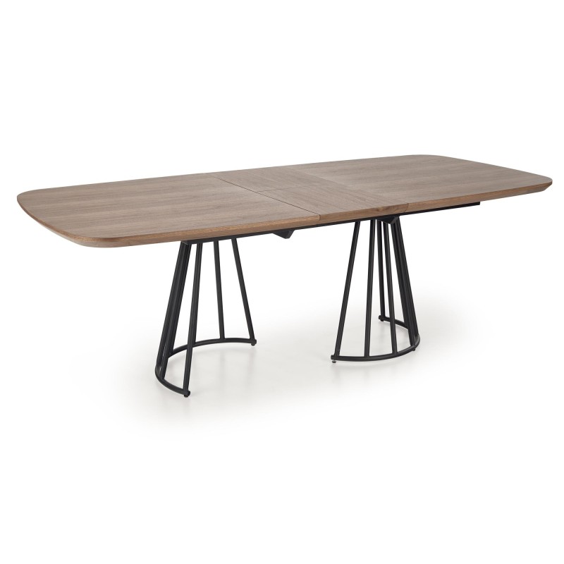 'EVERTON Extendable Table, Walnut / Black' 'EVERTON Extendable Table, Walnut / Black'