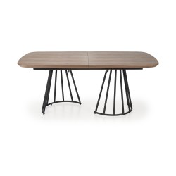 'EVERTON Extendable Table, Walnut / Black' 'EVERTON Extendable Table, Walnut / Black'