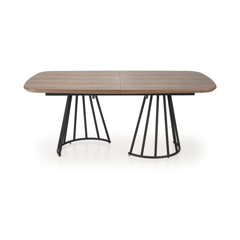 'EVERTON Extendable Table, Walnut / Black' 'EVERTON Extendable Table, Walnut / Black'