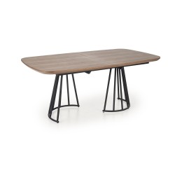 'EVERTON Extendable Table, Walnut / Black' 'EVERTON Extendable Table, Walnut / Black'