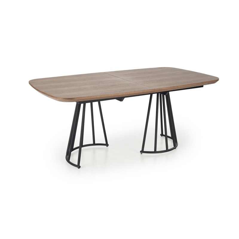 'EVERTON Extendable Table, Walnut / Black' 'EVERTON Extendable Table, Walnut / Black'