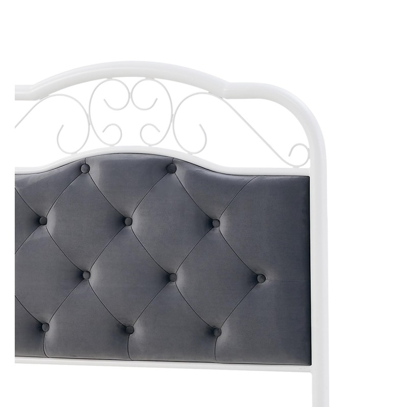 'FABRIZIA Bed 90, Ash Grey / White' 'FABRIZIA Bed 90, Ash Grey / White'