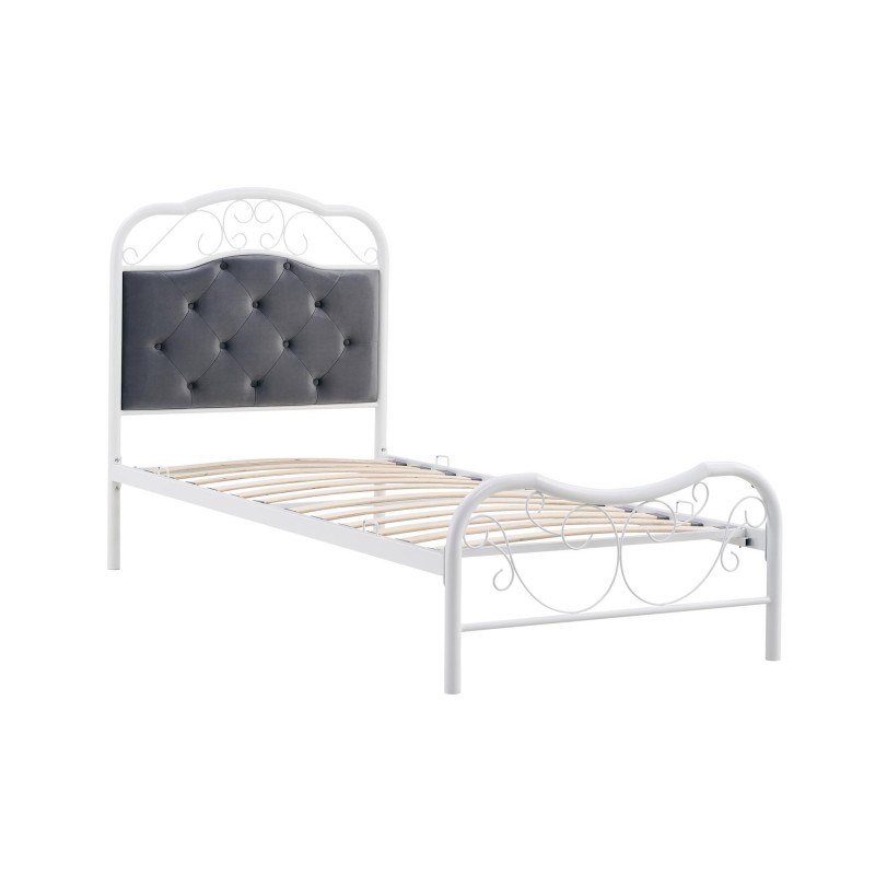 'FABRIZIA Bed 90, Ash Grey / White' 'FABRIZIA Bed 90, Ash Grey / White'