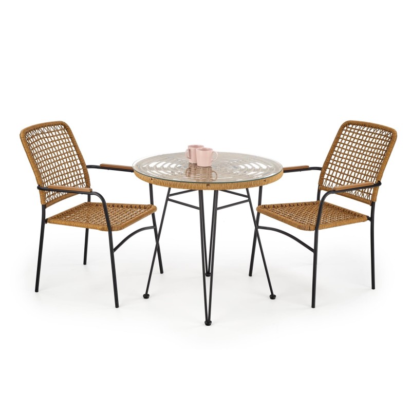 'FALCON Natural-Black Table' 'FALCON Natural-Black Table'
