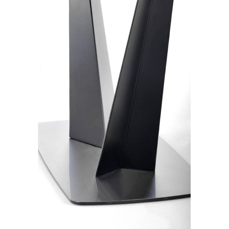 'FANGOR Extendable Table, Top - Dark Ash, Base - Black' 'FANGOR Extendable Table, Top - Dark Ash, Base - Black'