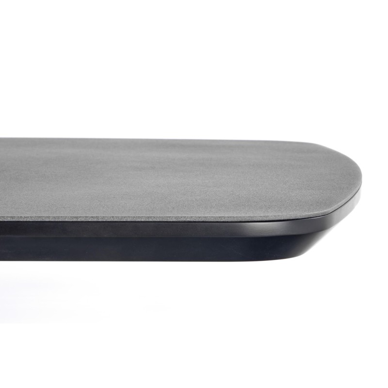'FANGOR Extendable Table, Top - Dark Ash, Base - Black' 'FANGOR Extendable Table, Top - Dark Ash, Base - Black'