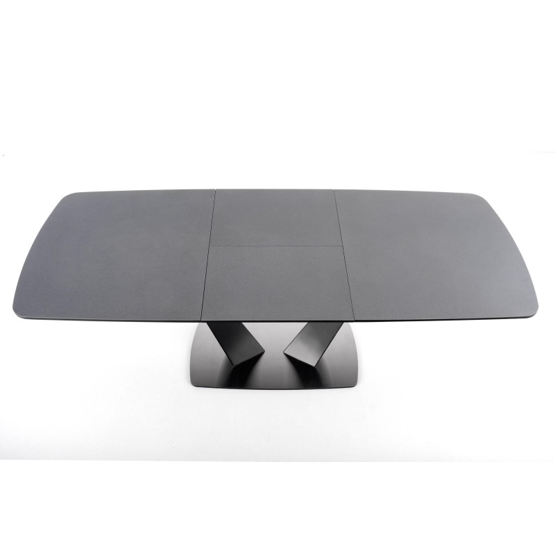 'FANGOR Extendable Table, Top - Dark Ash, Base - Black' 'FANGOR Extendable Table, Top - Dark Ash, Base - Black'