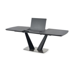 'FANGOR Extendable Table, Top - Dark Ash, Base - Black' 'FANGOR Extendable Table, Top - Dark Ash, Base - Black'