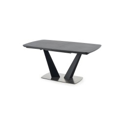 'FANGOR Extendable Table, Top - Dark Ash, Base - Black' 'FANGOR Extendable Table, Top - Dark Ash, Base - Black'