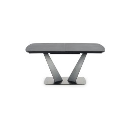 'FANGOR Extendable Table, Top - Dark Ash, Base - Black' 'FANGOR Extendable Table, Top - Dark Ash, Base - Black'