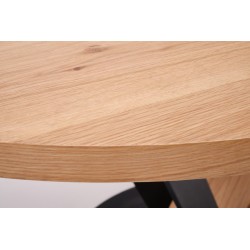 FANIS okrągły stół rozkładany, naturalny / czarny (3p 1szt) FANIS okrągły stół rozkładany, naturalny / czarny (3p 1szt)