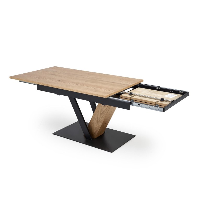 'FANIS Extendable Table, Natural / Black' 'FANIS Extendable Table, Natural / Black'